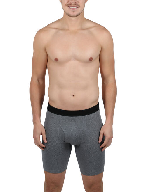 Athletic Works Sustainable Men's Mesh Long-Leg Boxer Briefs, 3-pack