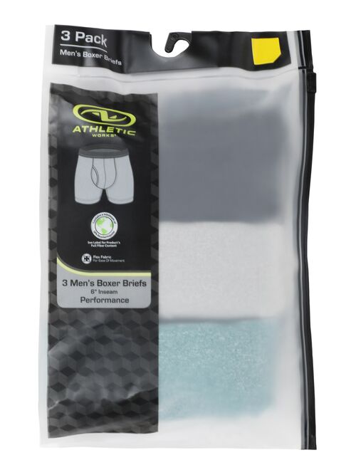 Athletic Works Sustainable Men's Boxer Briefs, 3-pack