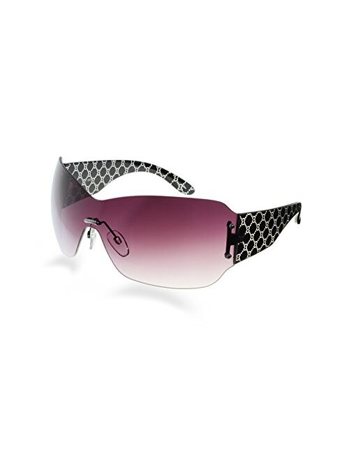 BluBlocker Black/Grey Frameless Shield Sunglasses