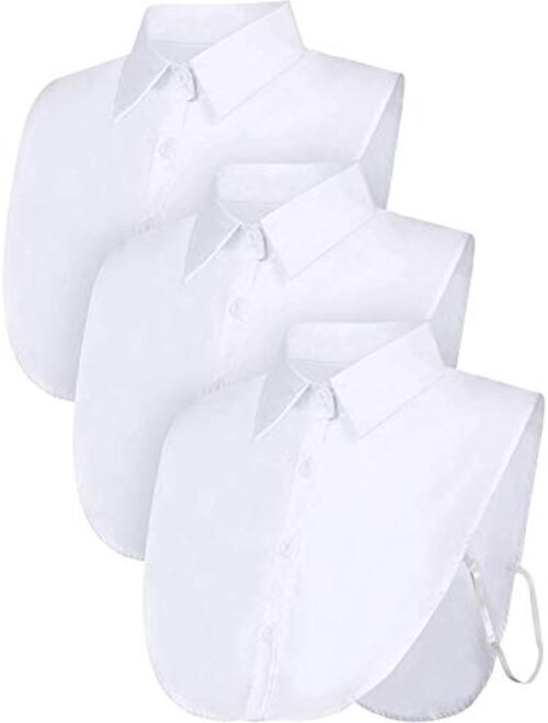 SATINIOR 3 Pieces Fake Collar Detachable Dickey Collar Blouse Half Shirts Collar