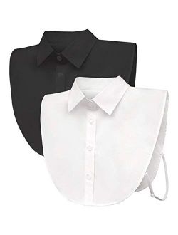 Fake Collar for Women Detachable Fake Collared Shirt Dicky Collar Blouse Half Sh 
