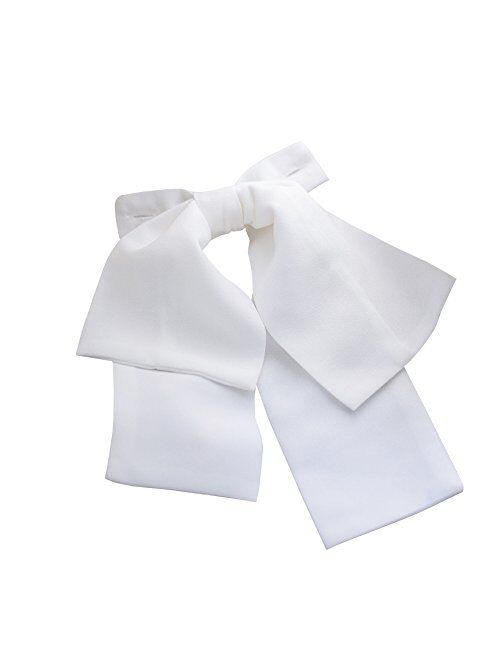 Shinywear Korean Women White Detachable Bow False Shirt Doll Collar Blouse Dickey