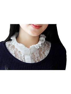 Magik Choker Necklace Unisex Women Peter Pan Detachable Lapel Shirt Fake False Collar