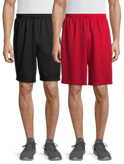 Athletic Works Men's Dazzle Shorts, 2-Pack, up to 5XL