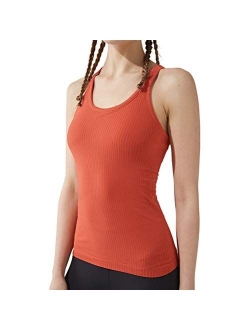 sphinx cat Yoga Racerback Tank Top for Women with Built in Bra,Women's Padded Sports Bra Fitness Workout Running Shirts