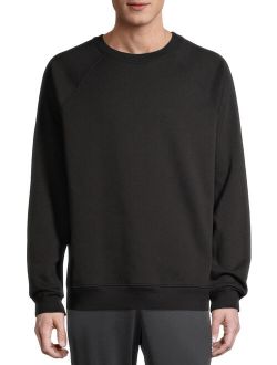 Men's Fleece Raglan Crew Sweatshirt, up to Size 2XL