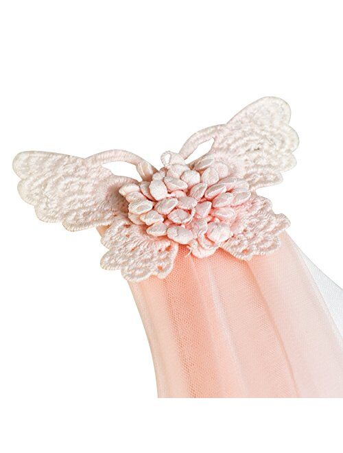 Sunny Fashion Flower Girls Dress Peach Ruffle Wedding Bridesmaid