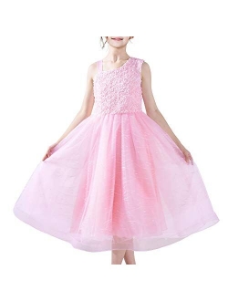 Flower Girl Dress Ivory Sequin Bridesmaid Wedding Party Size 6-12