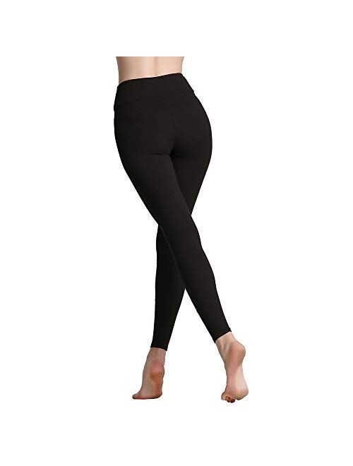 FOXWISH High Waist Yoga Pants Cutout Ripped Skinny Leggings for Women Super Soft and Comfortable