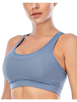 Sports Bras for Women High Impact - Wirefree Underwire Workout Gym Yoga Bra Full Support Activewear