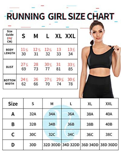 RUNNING GIRL Sports Bras for Women High Impact - Wirefree Underwire Workout Gym Yoga Bra Full Support Activewear
