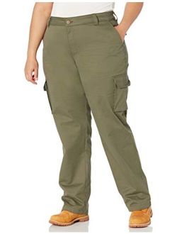 Women's Plus Size Relaxed Fit Stretch Cargo Straight Leg Pant