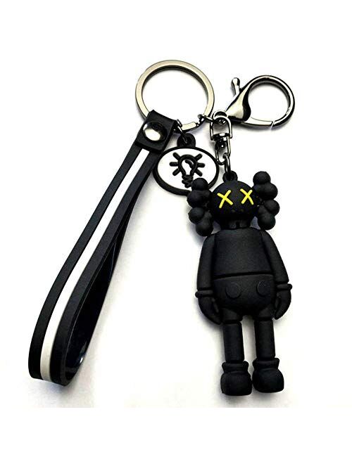 Prototype KAWS Original Fake Dissected Companion Model Art Toys Action Figure Collectible Model Toy Keyring Keychain Key Ring Chain Holder Organizer Grey