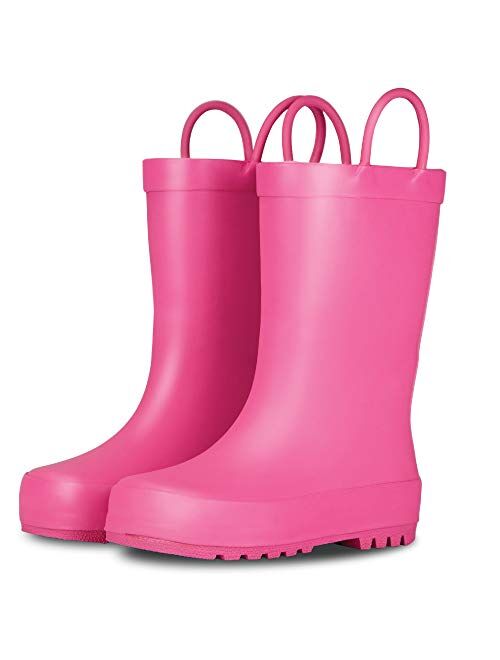 LONECONE Elementary Collection - Premium Natural Rubber Rain Boots with Matte Finish for Toddlers and Kids