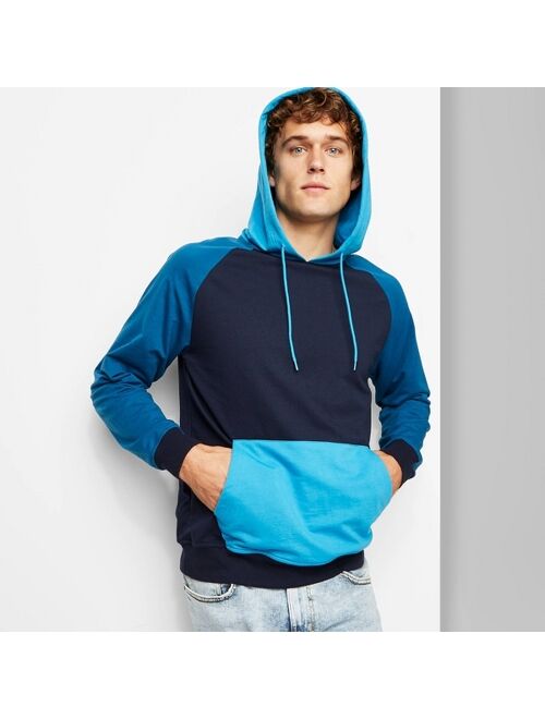 Men's Colorblock Standard Fit Fleece Sweatshirt - Original Use™ Blue