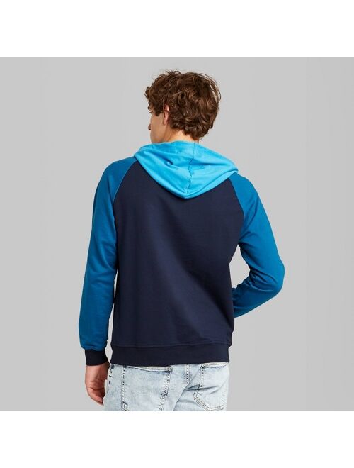 Men's Colorblock Standard Fit Fleece Sweatshirt - Original Use™ Blue
