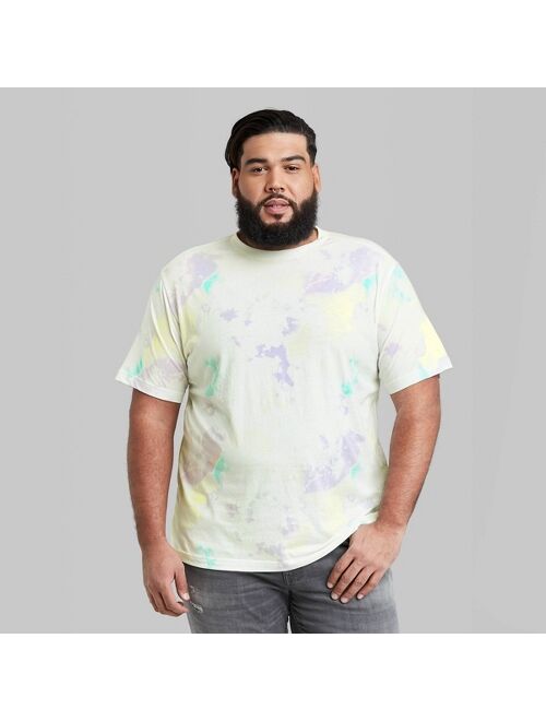 Men's Tie-Dye Rolled Collar Knit T-Shirt - Original Use™ True White