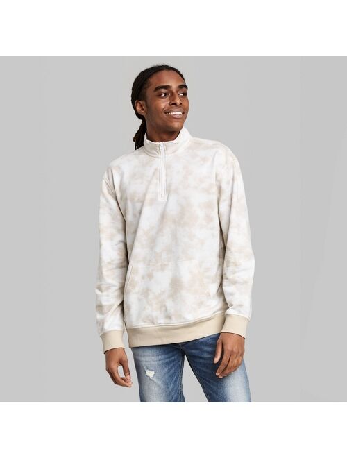Men's Standard Fit Dip Dye Fleece 1/4th Zip Sweatshirt - Original Use™