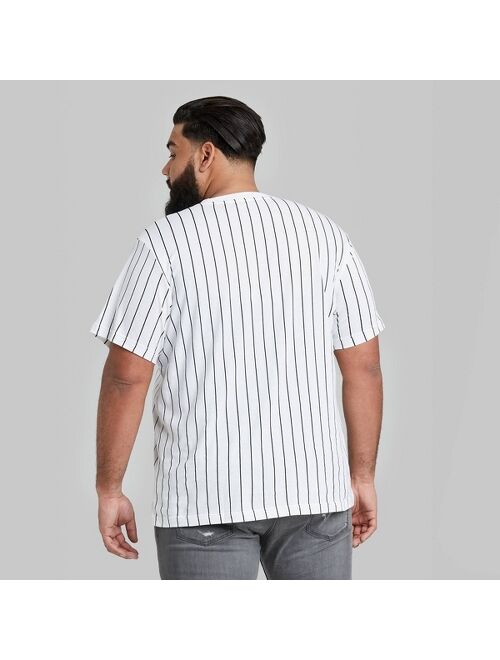 Men's Striped Standard Fit Short Sleeve Crewneck T-Shirt - Original Use™ White