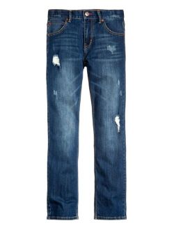 Straight-Fit Distressed Jeans, Little Boys