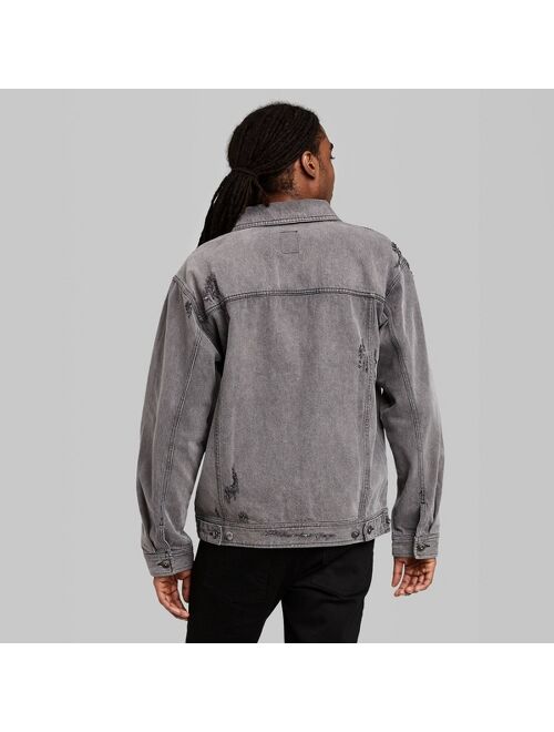 Men's Standard Fit Denim Jacket - Original Use™ Gray