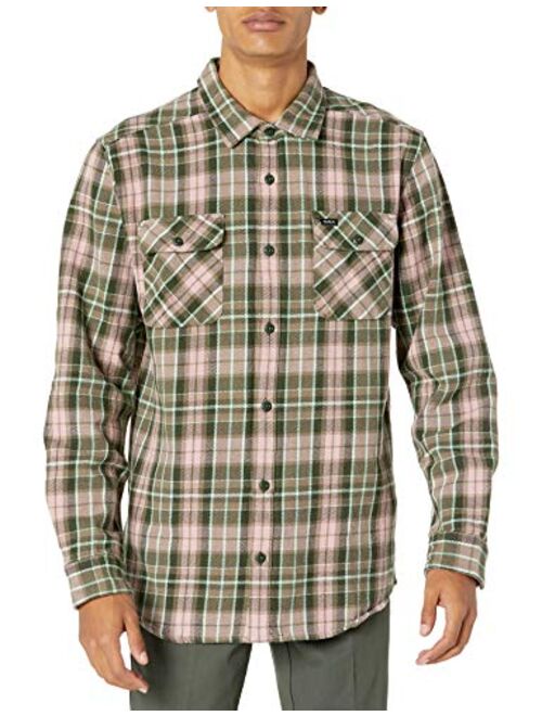 RVCA Men's Operator Flannel Long Sleeve Woven Button Front Shirt