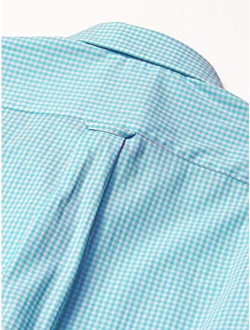 IZOD Men's Slim Fit Button Down Long Sleeve Stretch Performance Gingham Shirt