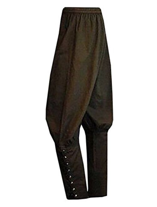 Meilidress Men's Ankle Banded Pants Medieval Viking Navigator Trousers Renaissance Pants