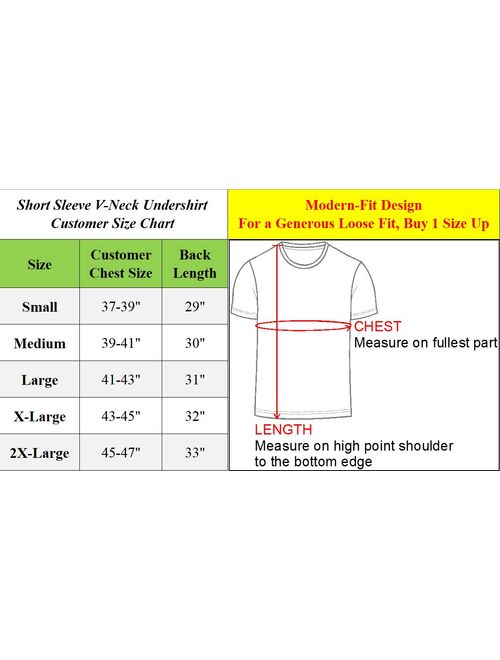 GBH Men's Egyptian Cotton V-Neck Cotton Undershirt (3 Pack)