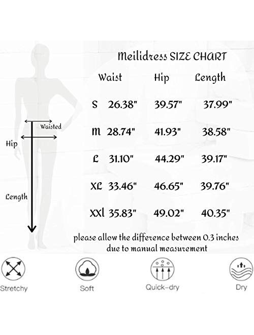 Meilidress Womens Casual Stretch Drawstring Jogger Pants High Waisted Workout Lounge Capri Sweatpants with Pockets