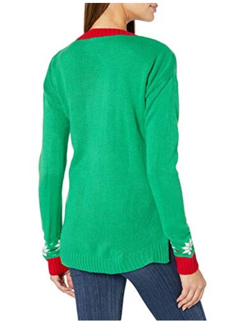 Blizzard Bay Juniors Dj Elf Cat Christmas Pullover Sweater