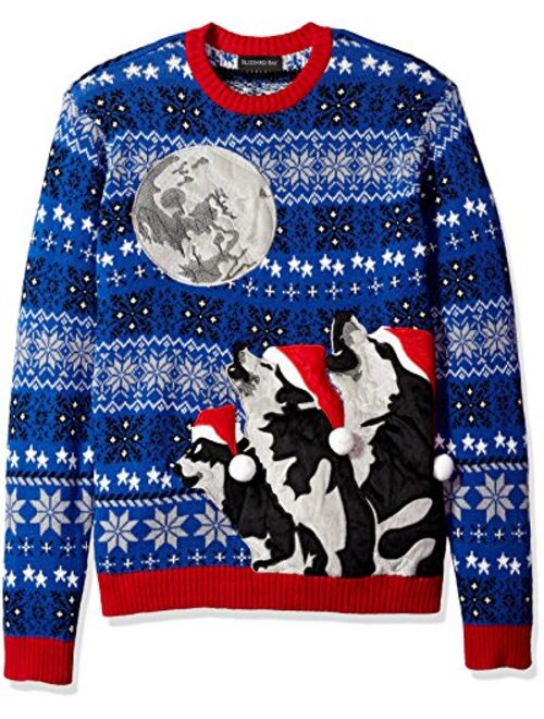 Blizzard Bay Men's Ugly Christmas Sweater Wolf