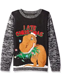 Boy's Dinosaur Fight Xmas Sweater