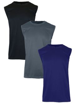 Men's Moisture-Wicking Activewear Performance Muscle Tee (3-Pack)