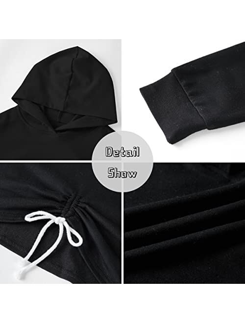 Meilidress Kids Girl's Crop Tops Hoodies Long Sleeve Cute Fashion Pullover Sweatshirts With Button