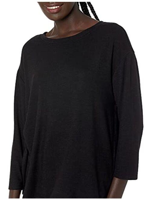 Amazon Brand - Daily Ritual Women's Cozy Knit Oversized Bateau-Neck 3/4-sleeve Tunic