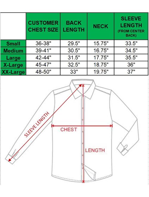 GBH Men's Long Sleeve Stretch Cotton Dress Shirts (2-Pack)