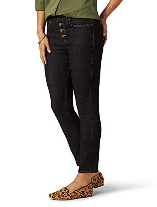 Lee Riders Riders by Lee Indigo Women's Heritage High Rise Skinny Ankle Jean with Button Fly