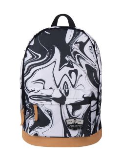 Volkano Black & White Marble Suede laptop Backpack