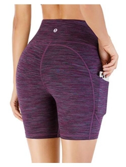 Workout Shorts for Women with Pockets High Waisted Biker Shorts for Women Yoga Shorts Running Shorts