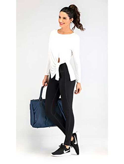 IUGA Leggings with Pockets for Women High Waisted Yoga Pants for Women Butt Lifting Workout Leggings for Women with 4 Pockets