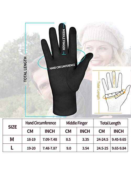 Achiou Women Winter Touchscreen Gloves Soft Comfortable Thermal Elastic Stretch Texting Glove for Traveling, Cycling, Running
