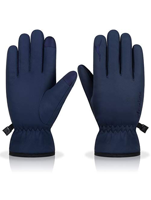 Achiou Winter Thermal Gloves Windproof Warm Touchscreen Gloves Men Women for Cycling Running Outdoor Activities