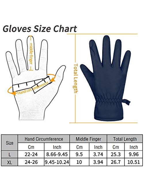 Achiou Winter Thermal Gloves Windproof Warm Touchscreen Gloves Men Women for Cycling Running Outdoor Activities