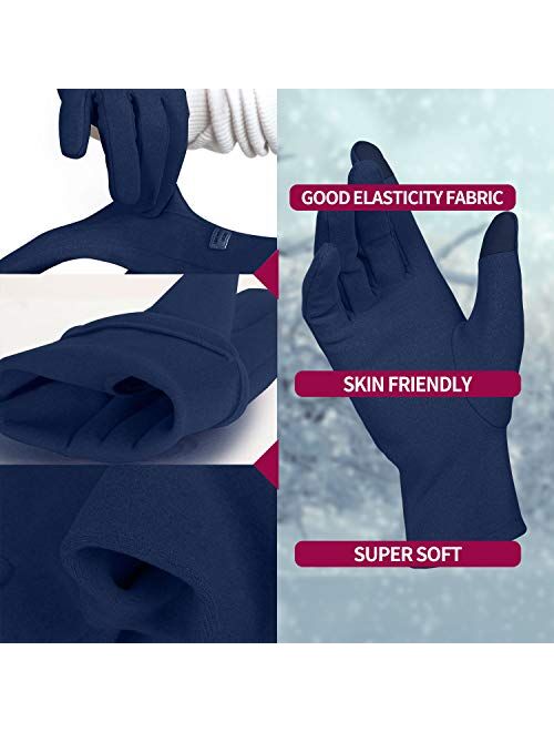 Achiou Women Winter Touchscreen Gloves Thin Soft Comfortable Warm Elastic
