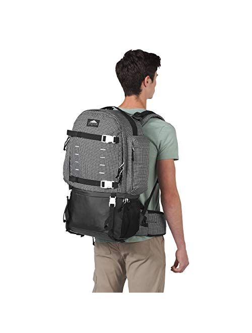 JanSport black and white Far Out 40 Hiking Backpack - Versatile Laptop Tech Pack, 40L