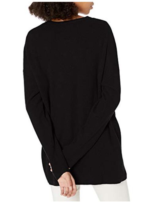 Amazon Brand - Daily Ritual Women's Ultra-Soft Milano Stitch Patch-Pocket Boyfriend Cardigan Sweater