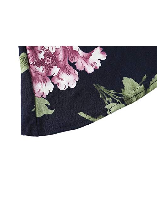 Urban CoCo Women's Floral Print Flared Mini Skater Skirt