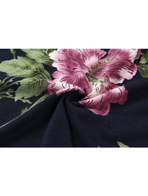 Urban CoCo Women's Floral Print Flared Mini Skater Skirt