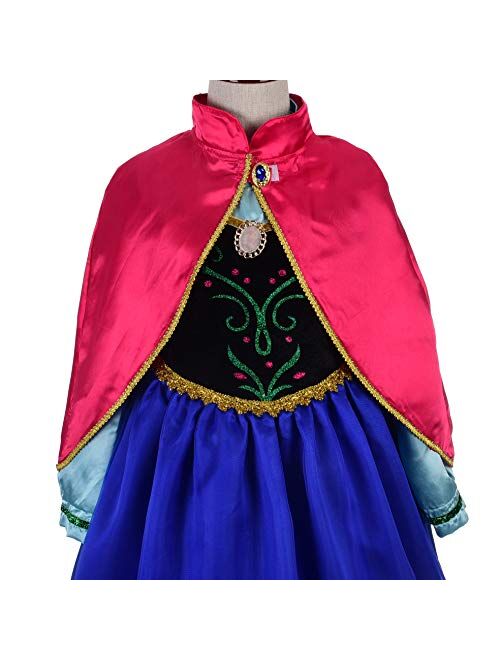 Dressy Daisy Girls' Ice Princess Sister Costume Dresses Birthday Halloween Christmas Fancy Party Outfit Size 3-10